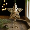 Decoraciones navideñas feliz navidad nuevo cross-border hierro forjado estrella de techo de árbol árbol de navidad estrella de cinco puntas de oro decoración de ventana arreglo de navidad colocación Specification image